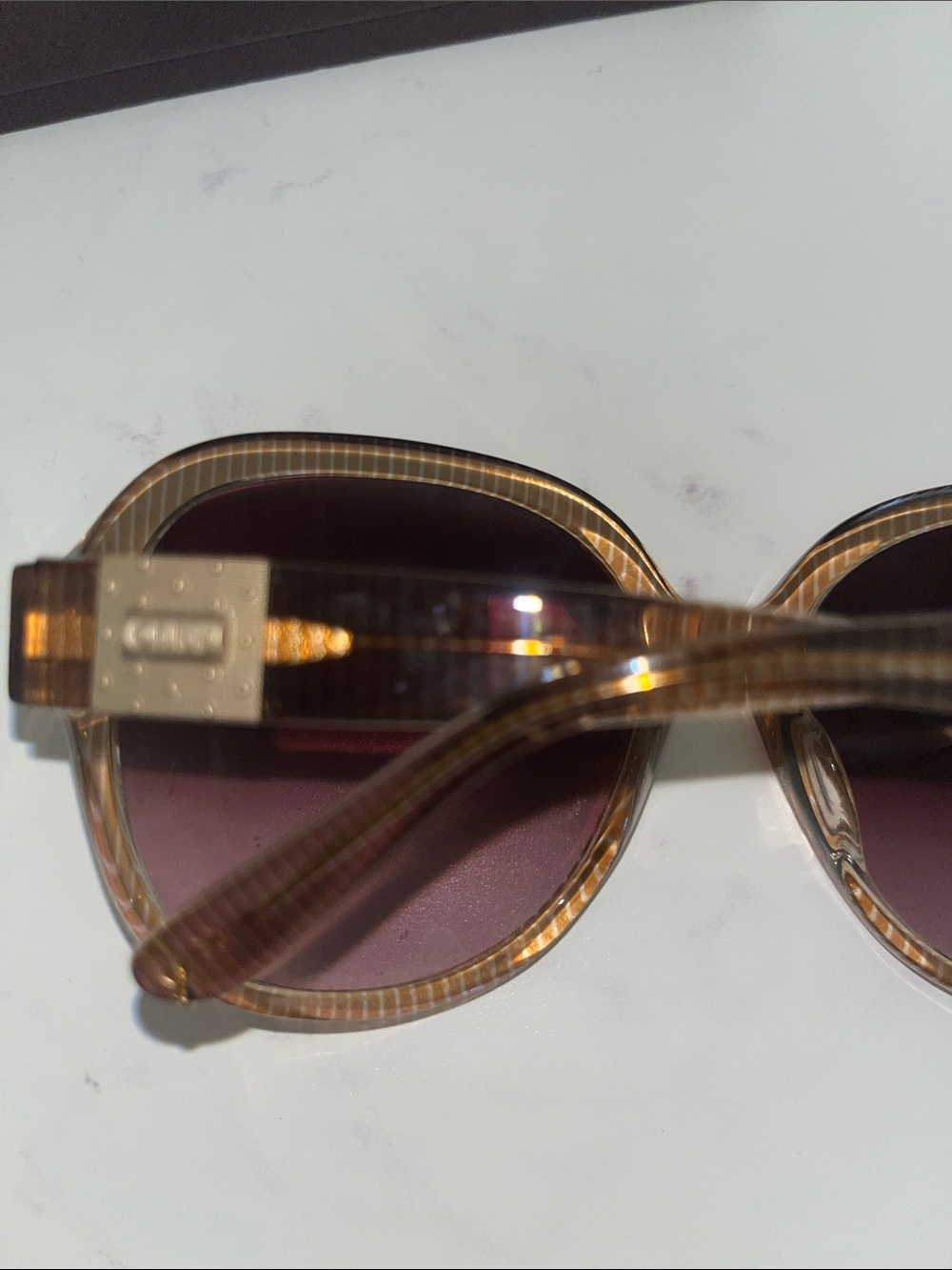 Vintage Chloe Women's Brown Gradient Oversized Sunglasses - Picture 2 of 5